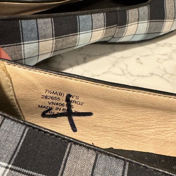 L.L. Bean Blue and Black Plaid Sleek Loafers - Picture 7 of 8